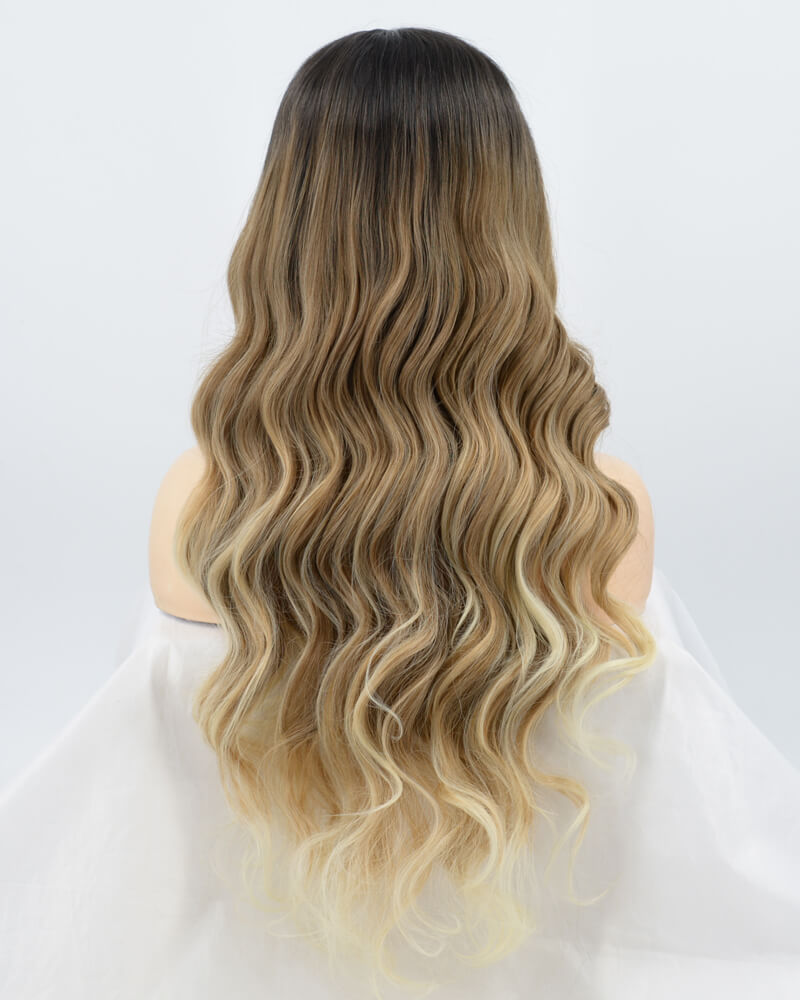 Brown Synthetic Lace Front Wig Natural Looking WT061