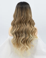 Brown Synthetic Lace Front Wig Natural Looking WT061
