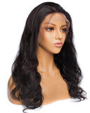 13*6 Natural Black Body Wavy Human Hair Wig HT027