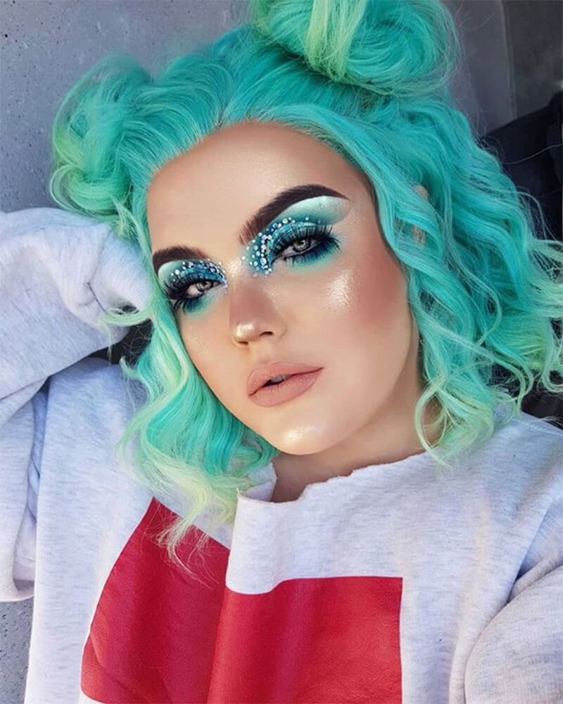 Mint outlet colored wig