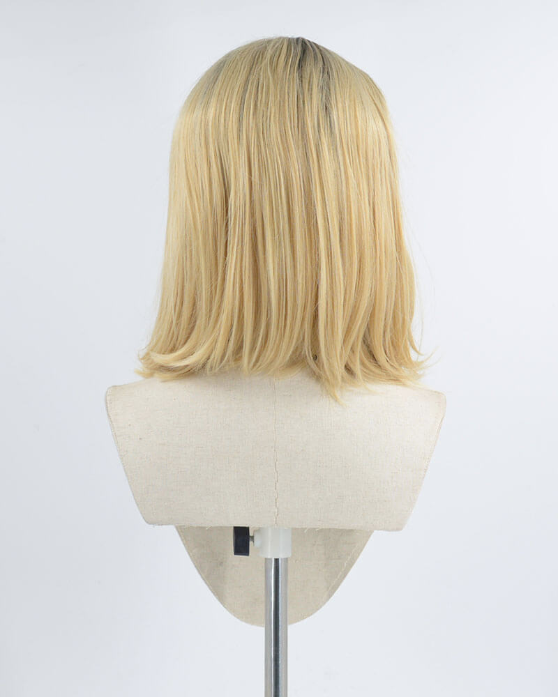 Short Ombre Blonde Synthetic Lace Front Wig WT026