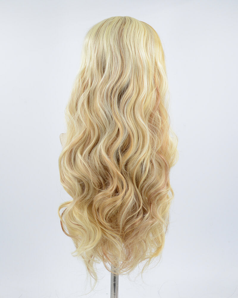 Mixed Blonde Wavy Synthetic Lace Front Wig WW497