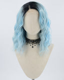 Ombre Blue Synthetic Lace Front Wig WW135
