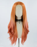 Mixed Cooper Orange Synthetic Lace Front Wig WT198
