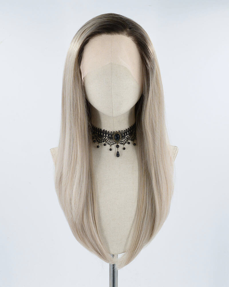 Ash Ombre Blonde Synthetic Lace Front Wig WW339