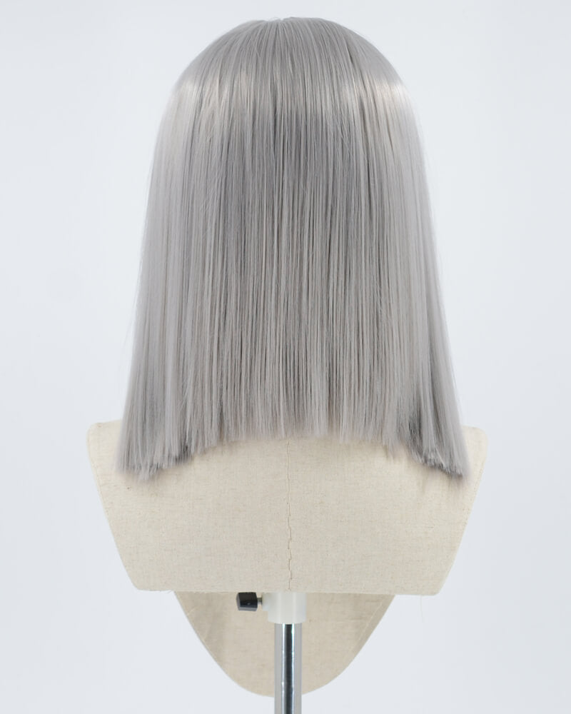 Straight Silver Grey Synthetic Lace Front Wig WT203