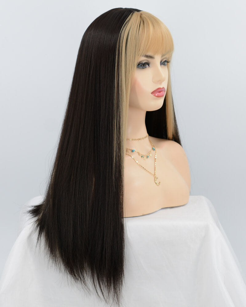 Brown Mixed Blonde Synthetic Wig HW081