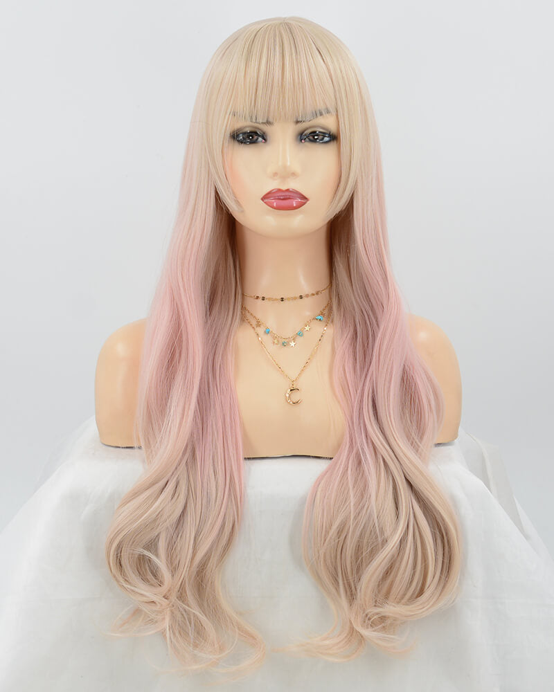 Ombre Pink Synthetic Wig HW102