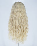 Ombre Blonde Curly Synthetic Lace Front Wig WT179