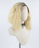 Ombre Blonde Curly Synthetic Lace Front Wig WW244