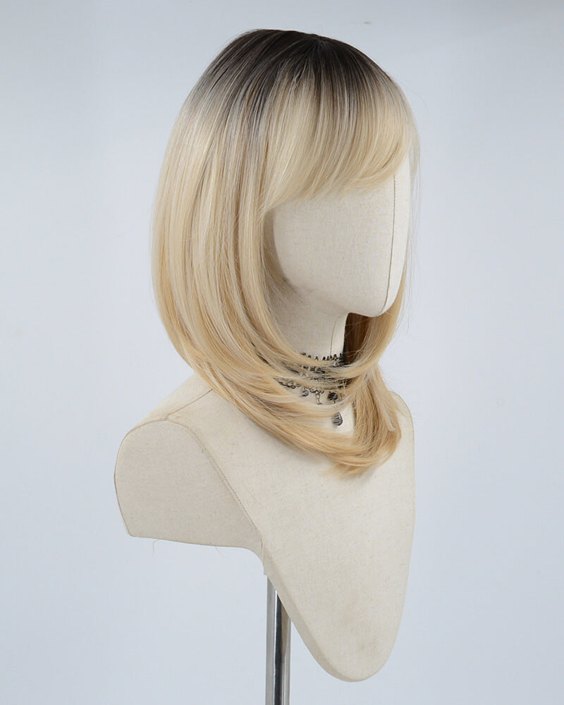 Ombre Blonde Short Synthetic Wig HW212