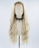 Ombre Blonde Curly Synthetic Lace Front Wig WT210