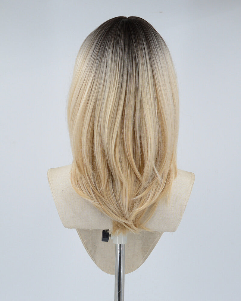 Ombre Blonde Short Synthetic Wig HW212