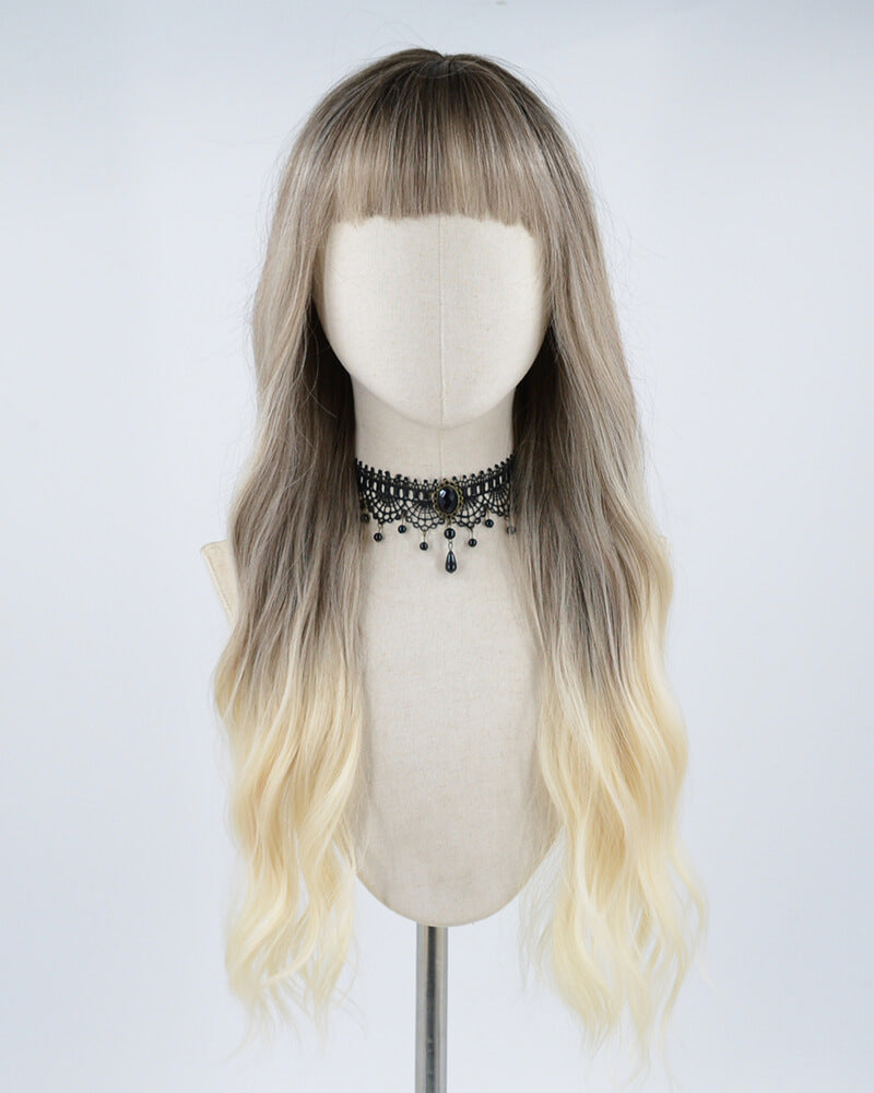 Grey Ombre Blonde Synthetic Wig HW213
