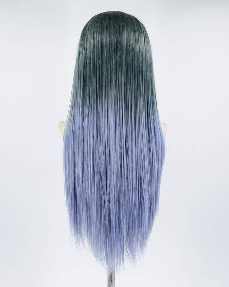 Ombre Blue Synthetic Lace Front Wig WT048