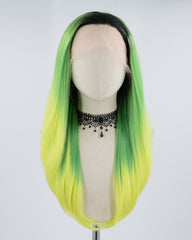 Ombre Green Synthetic Lace Front Wig WW122