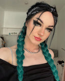 Ombre Green Synthetic Lace Front Wig WW241