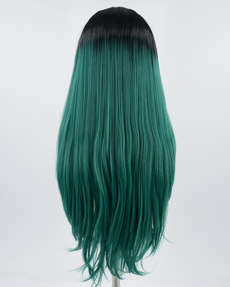 Ombre Green Synthetic Lace Front Wig WW241