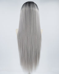 Ombre Gray Synthetic Lace Front Wig WT055