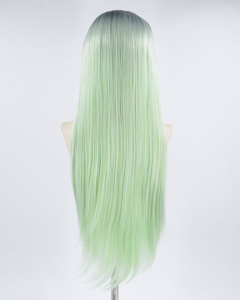 Ombre Green Synthetic Lace Front Wig WT036