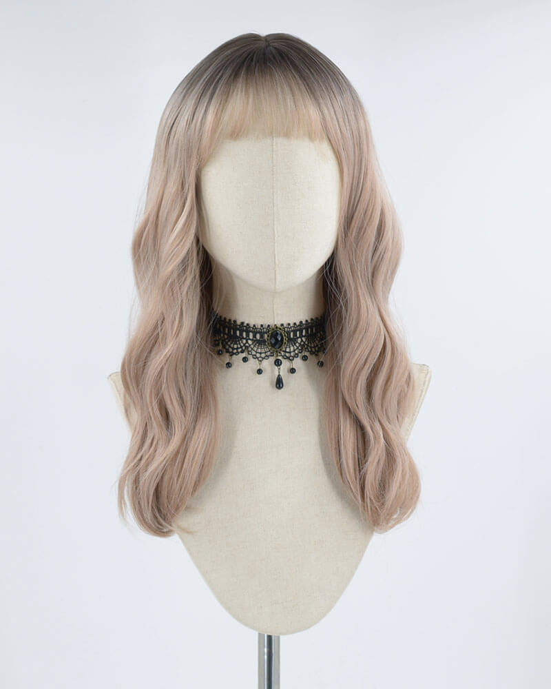 Ombre Light Pink Synthetic Wig HW132