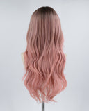 Ombre Peach Pink Synthetic Wig HW201