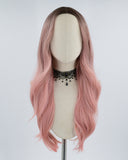 Ombre Peach Pink Synthetic Wig HW201