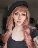 Ombre Rose Pink Synthetic Wig HW148