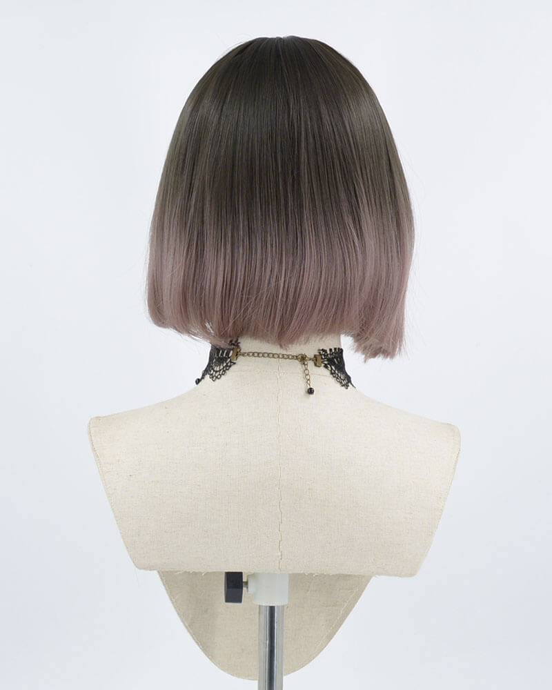 Ombre Pink Short Synthetic Wig HW164