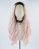 Ombre Pink Synthetic Lace Front Wig WW284