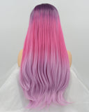 Purple Pink Synthetic Lace Front Wig WT035