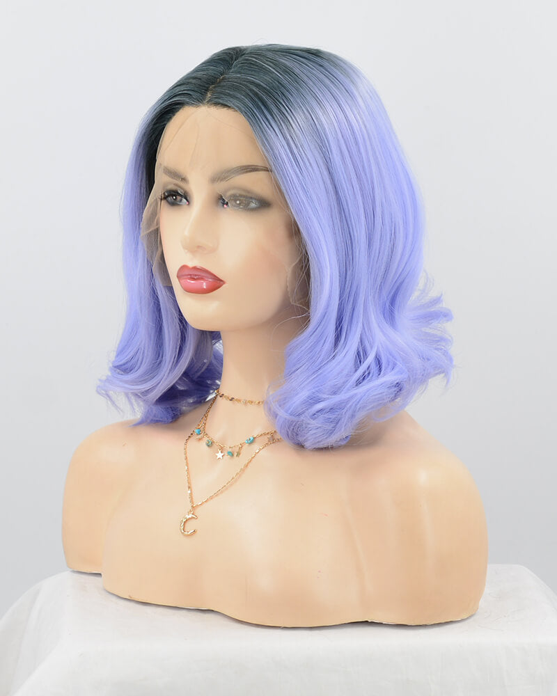 Lavender  Synthetic Lace Front Wig WT031