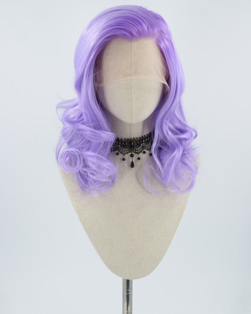 Ombre Light Purple Synthetic Lace Front Wig WW283