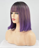 Ombre Purple Hard Front Wig HW039