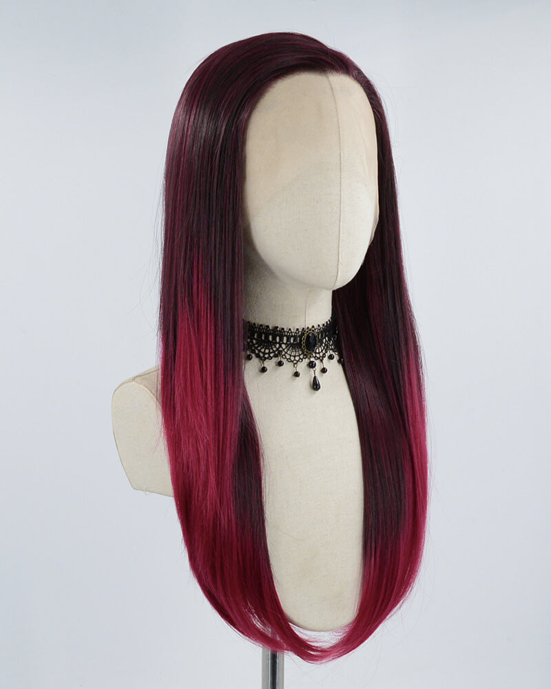 Ombre Red Synthetic Lace Front Wig WW455