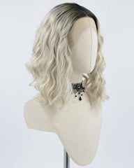 Ombre Blonde Curly Short Synthetic Lace Front Wig WT201