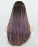 Ombre Purple Straight Synthetic Wig HW111