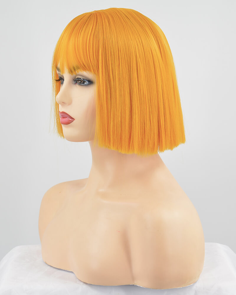 Orange Short Hard Front Wig HW019
