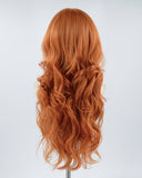 Orange Long Wavy Synthetic Wig HW221