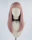 Peach Pink Synthetic Wig HW199