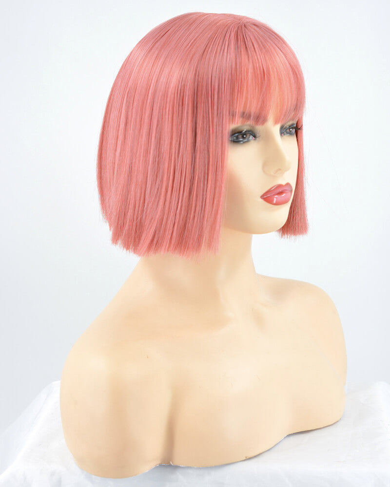 Pink Hard Front Wig HW016