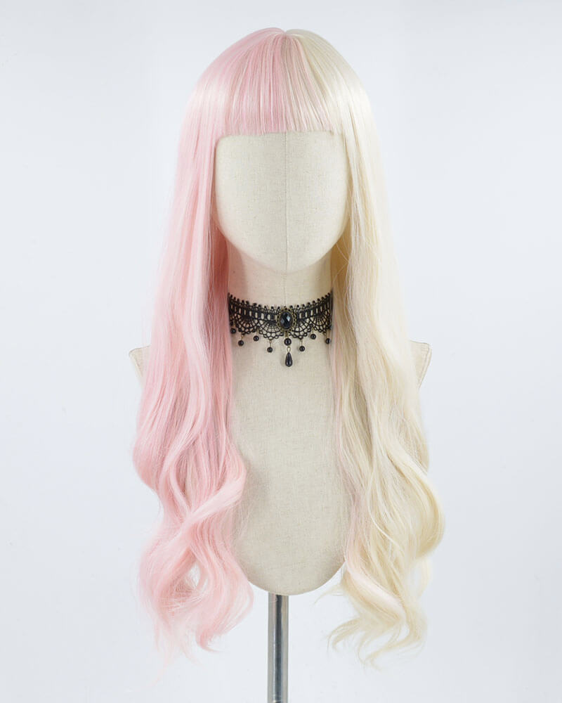Pink Blonde Synthetic Wig HW152
