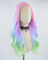 Rainbow Wavy Synthetic Lace Front Wig WW395