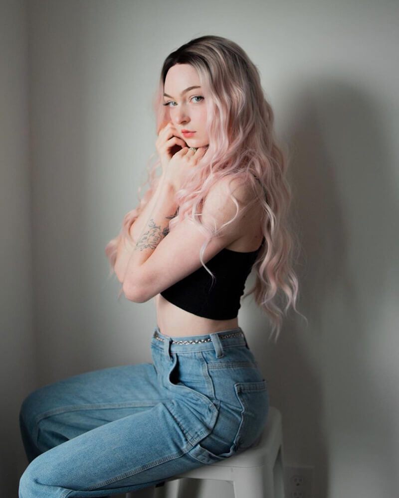 Ombre Pink Synthetic Lace Front Wig WW284