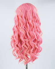 Pink Mixed Blonde Synthetic Lace Front Wig WW317