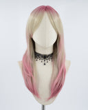 Pink Ombre Grey Synthetic Wig HW231