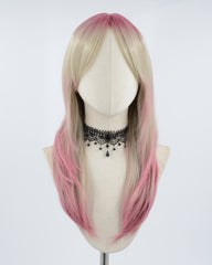 Pink Ombre Grey Synthetic Wig HW231
