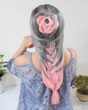 Ombre pink Synthetic Lace Front Wig WT090