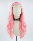 New Pink Synthetic Lace Front Wig WW491