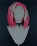 Pink Ombre Blonde Synthetic Lace Front Wig WW014